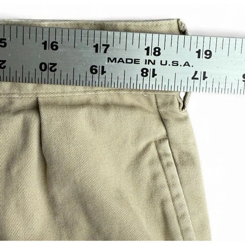 Vintage Polo Ralph Lauren Pants Khaki Pleated Chino Mens 38x30 USA 90s